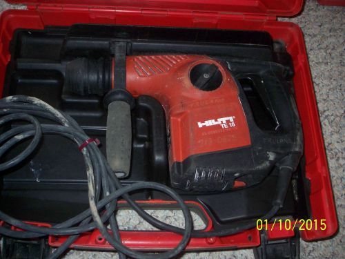 HILTI  TE16 Rotary Hammer Drill W/ Case; 120V  No RESERVE!