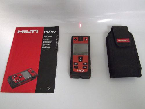 HILTI PD 40 Laser Distance Range Meter Tool + Instructions &amp; Case. 100% Working.