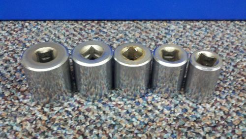 Js 5pc 1/2&#034; drive 12 point shallow socket set 3/4 - 1-1/8 for sale