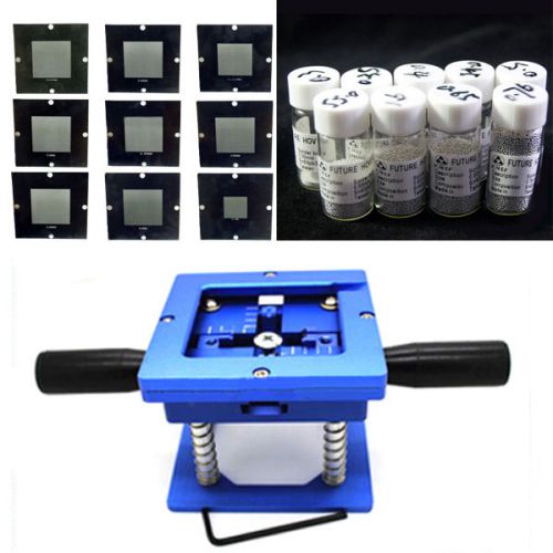 Universal BGA Blue 90X90mm Reballing Station + 9-stencil + 9-bottle Solder Ball