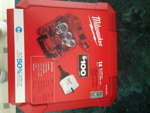 Milwaulkee 14 Piece Hole Saw Kit Brand New