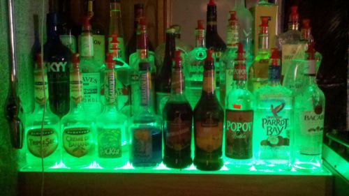 36&#034; LED BAR SHELVES,Three Steps, Lighted Bar Shelf, Liquor Bottle Display Rack