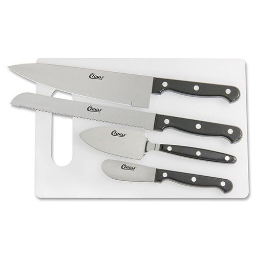 Acme Knive Breakroom Set, 4 Piece, Stainless Steel/Black. Sold as 1 Set