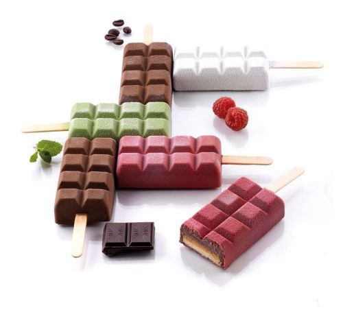 Ice Cream Molds, Tray and 50 Sticks - Rectangular Shaped