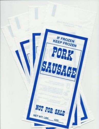 200 PORK SAUSAGE GROUND MEAT FREEZER CHUB BAGS 1LB SIZE - FREE SHIPPING