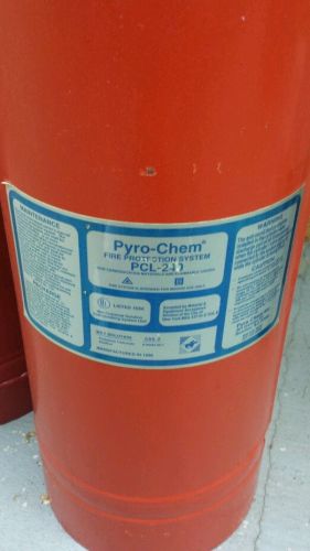 PYRO CHEM PCL 240 FIRE SYSTEM TANK LIGHT BLUE LABEL USED