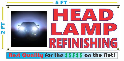 HEAD LAMP REFINISHING Banner Sign Best Quality of the $$$ Headlight Headlamp