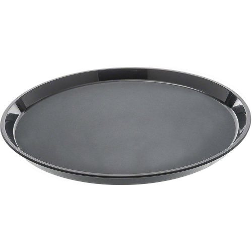 CAMBRO 14&#034; ROUND NON-SLIP FIBERGLASS FOOD TRAYS, 12PK BLACK 1400CT-110