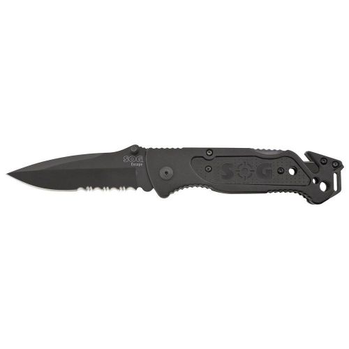 SOG FF25-CP Escape Knife with Seatbelt Cutter   Glass Breaker