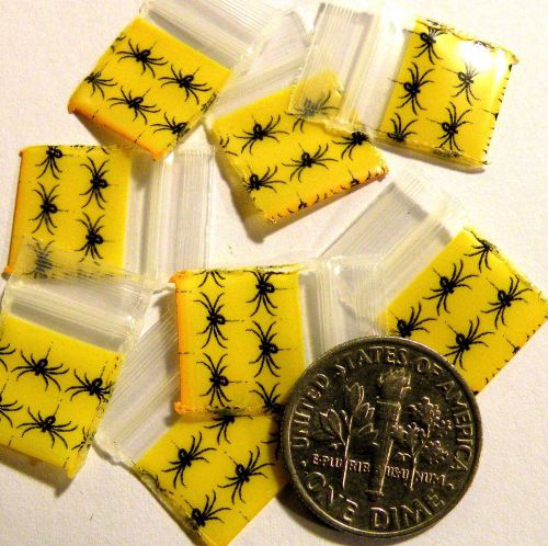 200 Black Widow Spiders Baggies 0.5 x 0.5&#034; Tiny Mini Ziplock Bags 1212