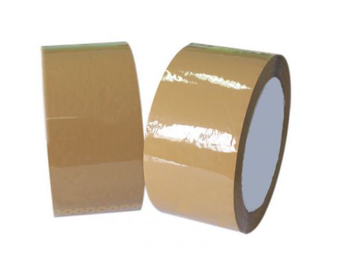 6 rolls 3&#034;x90y  strong carton sealing tape &amp; storage packaging tape (tan) for sale