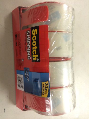 Scotch heavy duty packaging tape, clear, 4 per pack for sale