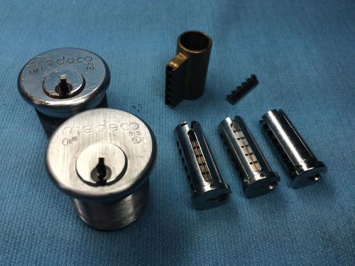 Medeco 51S 1 1/8&#034; Mortise, 1&#034; Mortise, KIK Cylinder and 2 Plugs NO KEYS