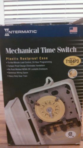 NEW Intermatic T104P3 Mechanical Time Switch 208-277V AC 60 HZ DPST NIB