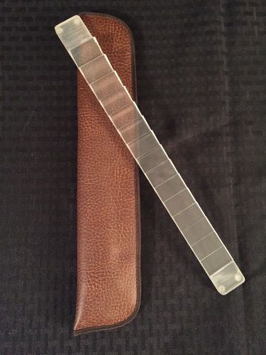 Optical vertical prism bar in brown leather case vb-15 14 prism 4447r see desc. for sale