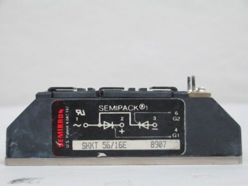 SEMIKRON SKKT 56/16E 8907 SEMIPAK 1 DIODE MODULE THYRISTOR CONTROL D207274