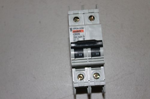 Merlin Gerin  C60N Multi 9 Type D 10A 240V 2-Pole Breaker