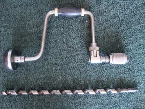 VINTAGE  BRACE HAND DRILL WOODWORKING CARPENTER LINEMAN