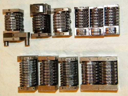 11  LETTERPRESS NUMBERING MACHINES  5-LEIBINGER 3-BIMATIC ATLANTIC BLUEBOY WETTE