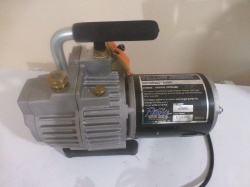 Ritchie Yellow Jacket 93440 SuperEvac 4 CFM 2 Stage HVAC Vacuum Pump ***USED***