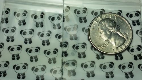 175175 Orig Apple 2.5mil Mini Ziplock Bags (1.75&#034; x 1.75&#034;) (100bags) PANDA BEAR