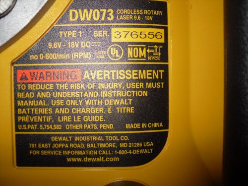 DeWalt DW073 laser Level