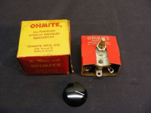 Ohmite Vitreous Enameled Reostat #0309 Model J 50Watt Series A,  1 Ohms