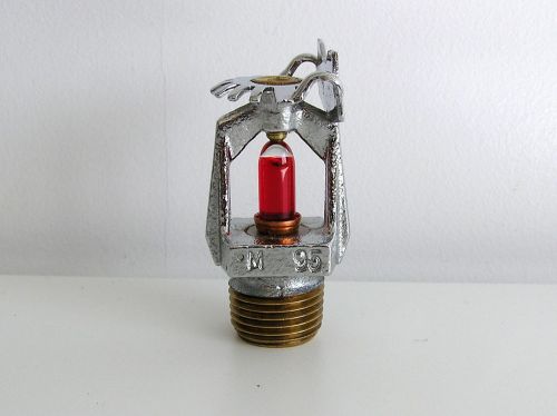 155 f / 68c  viking model m brass sidewall fire sprinkler head red globe chrome for sale