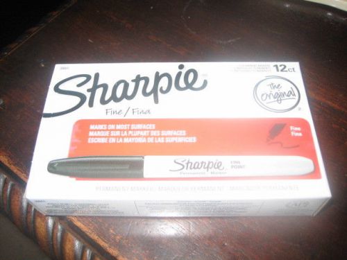 1 BOXES SHARPIES FINE PT BLACK   12 CT BOX