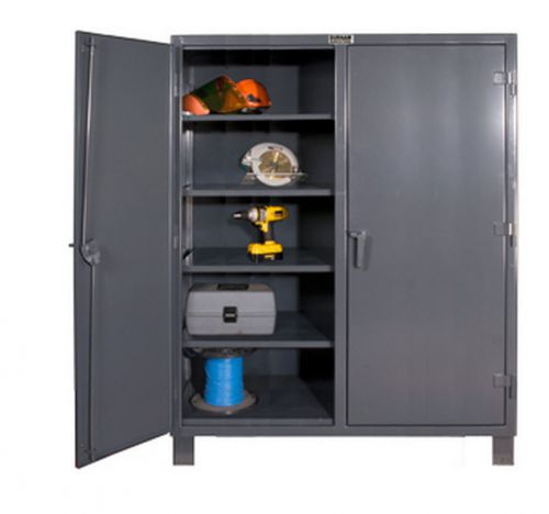 STORAGE CABINET Commercial/Industrial - 12 Gauge Steel - 2 Doors - 8 Shelves 48W