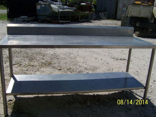 6&#039; STAINLESS STEEL LOAD KING FOOD PREP TABLE WITH BACK SPLASH