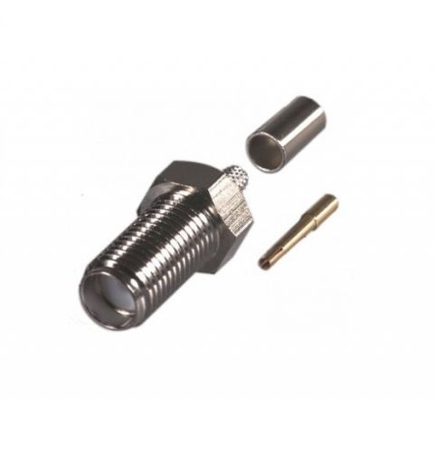 SMA Female Crimp Connector for RG58, RG400, LMR195 - RF / RSA-3050-C