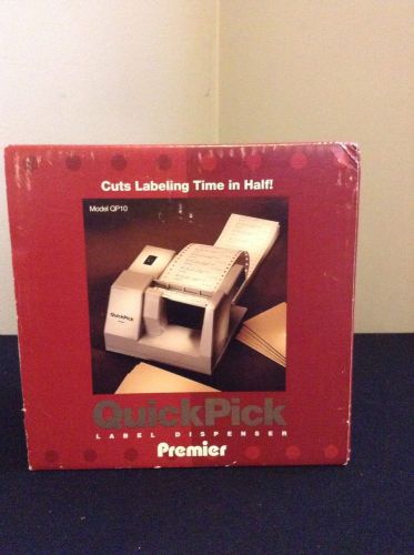 NIB Quickpick Label Dispenser Premier Model QP-10