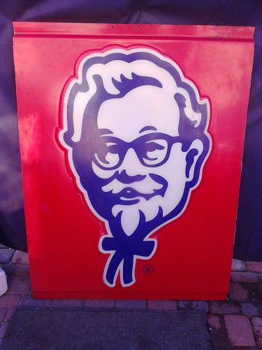 VINTAGE KENTUCKY FRIED CHICKEN KFC COLONEL SANDERS PLASTIC SIGN