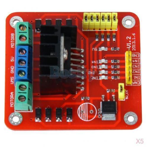 5x l298n dual h bridge dc stepper  motor driver controller board module project for sale