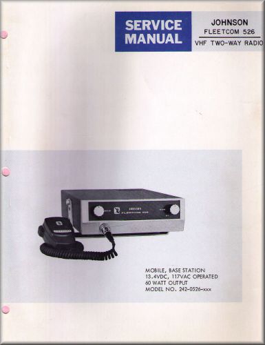 Johnson Service Manual FLEETCOM 526 VHF 2-Way