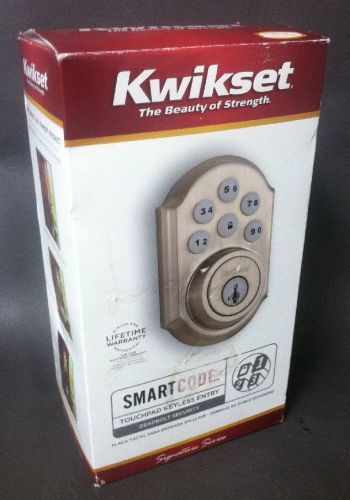 Kwikset SmartCode Signature Series Single Cylinder Deadbolt Satin Nickel