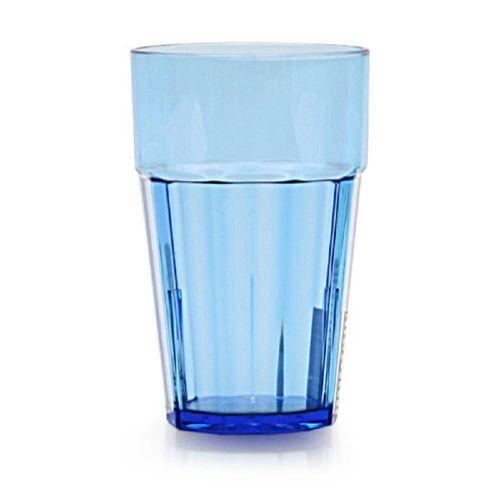 SET OF 12 CUPS 14 OZ RESTAURANT TUMBLER POLYCARBONATE CUP BLUE UNBREAKABLE GLASS