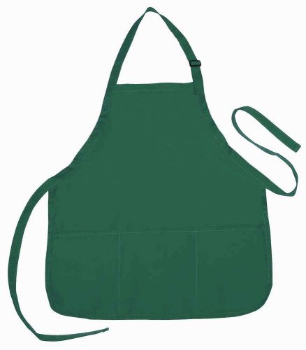 Apron commercial restaurant home bib spun poly cotton kitchen apron (3 pockets) for sale