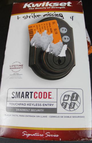 Kwikset SmartCode Signature Series Single Cylinder Deadbolt Venetian Bronze