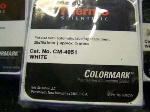 THERMO SCIENTIFIC COLORMARK PRECLEANED MICROSCOPE SLIDES CM-4951 WHITE