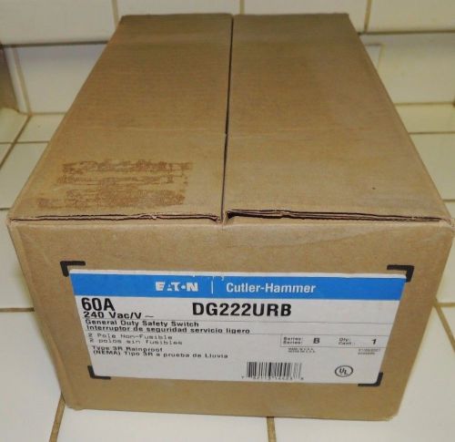 Cutler Hammer DG222URB 60A  240V Non Fusible Double Pole Safety Switch NIB USA