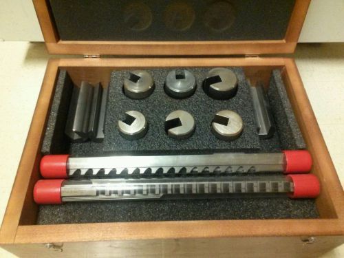 THE DUMONT CO. MINUTE MAN KEYWAY BROACH SET 11136 w/ WOOD BOX USA