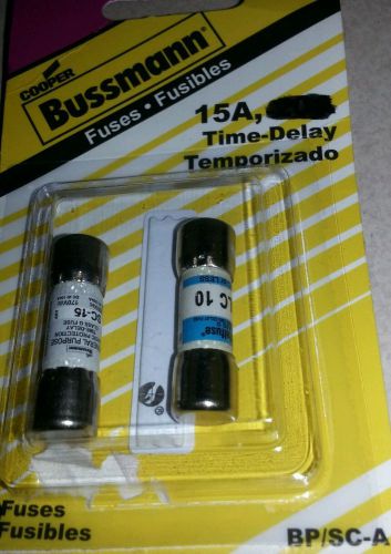 SC15 SC-15 BUSSMAN TIME DELAY FUSE 15A