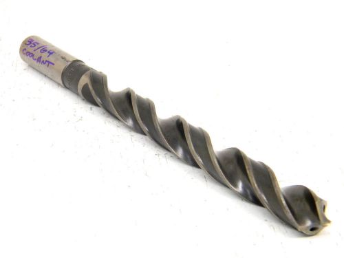 USED MOHAWK USA STRAIGHT SHANK 35/64&#034; COOLANT TWIST DRILL .5469&#034;