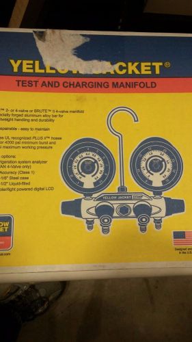 Yellow jacket 49889 titan 2-valve test &amp; charging manifold w/ 60&#034; hoses. for sale