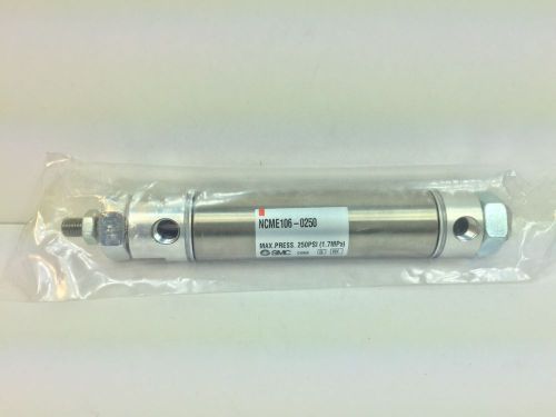 NEW! SMC PNEUMATIC CYLINDER NCME106-0250 NCME1060250 250 PSI 1.7 MPA