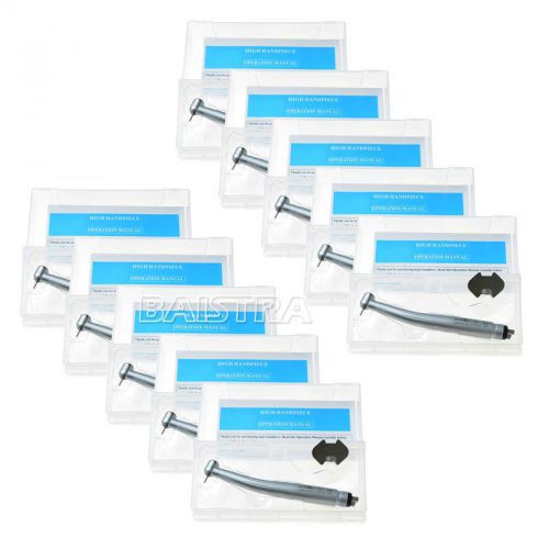 10Pcs NSK Style Dental 3 way spray 4-Hole Pana Max Push Button H-Speed handpiece