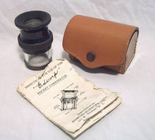 EXCELLENT EDMUND SCIENTIFIC EDSCORP POCKET COMPARATOR W/ CASE &amp; INSTRUCTIONS