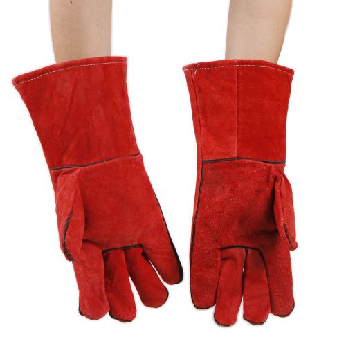 WELDING GLOVES GAUNTLETS WELDERS SWP RED PAIR